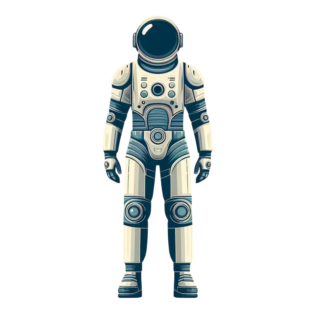 Astronaut drawing in pastel colours